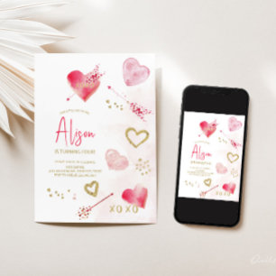 Thème de la Saint Valentin Anniversaire Invitation