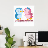 Thème de la Saint-Valentin Design Affiche (Bureau à domicile)