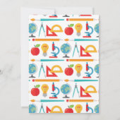 Thème de l'école Anniversaire Invitation Enseignan (Dos)