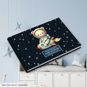 Thème de l'espace Baby Boy Livre d'invité Teddy Be