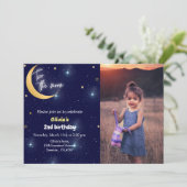 Thème de l'espace deux la lune 2ème invitation ann (Debout devant)