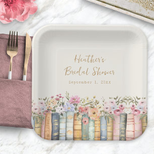 Thème de livre Assiettes en papier pour mariage