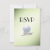 Thème de mariage de golf vert RSVP avec sélection (Dos)