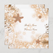 Thème de mariage sur la plage - élégante carte de  (Devant / Derrière)