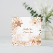 Thème de mariage sur la plage - élégante carte de  (Debout devant)