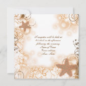 Thème de mariage sur la plage - élégante carte de  (Dos)