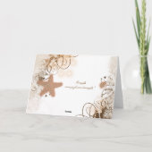 Thème de mariage sur la plage ~ merci (Dos)