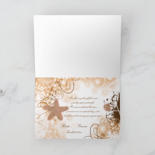 Thème de mariage sur la plage ~ merci 2 (Intérieur)