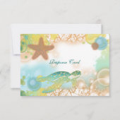 Thème de mariage sur la plage ~ réponse carte rsvp (Devant)