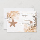 Thème de mariage sur la plage ~ réponse carte rsvp (Dos)