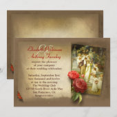 thème de mariage vintage invitations personnalisée (Devant / Derrière)