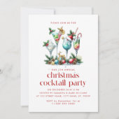 Thème de Noël Cocktail de Noël Merci de fête (Devant)