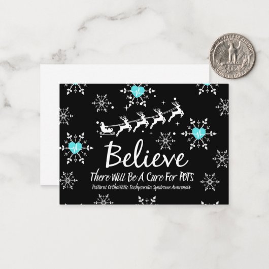 Thème de Noël croyez carte plate note (Devant/Arrière en situation)