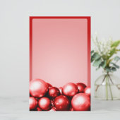 Thème de Noël Papeterie Rouge Ornements (Debout devant)