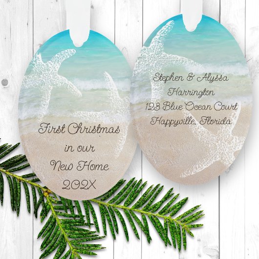 Thème de Noël tropical de maison côtière