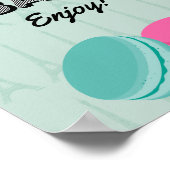 Thème de Paris Anniversaire Désert Bar Poster (Coin)