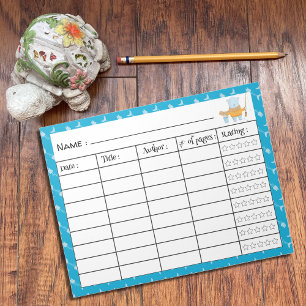 Thème de pêche Carnet de bord du livre pour enfant