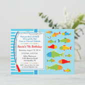 Thème de pêche Invitation à la fête d'anniversaire (Debout devant)