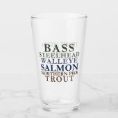 Thème de pêche - Verre Tumbler personnalisable (Devant)