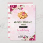 Thème de petit-déjeuner Valentine Invitation (Devant / Derrière)