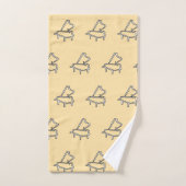 Thème de piano Crème    (Serviette à main)
