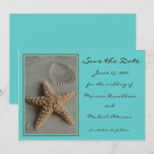 Thème de plage Enregistrer la carte d'invitation D (Devant / Derrière)