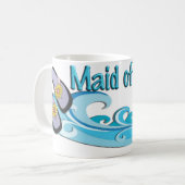 Thème de plage Maid of Honor cadeau tasse de café, (Devant gauche)