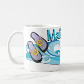 Thème de plage Maid of Honor cadeau tasse de café, (Gauche)