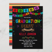 Thème de remise de diplômes Fiesta Invitation de l (Devant / Derrière)