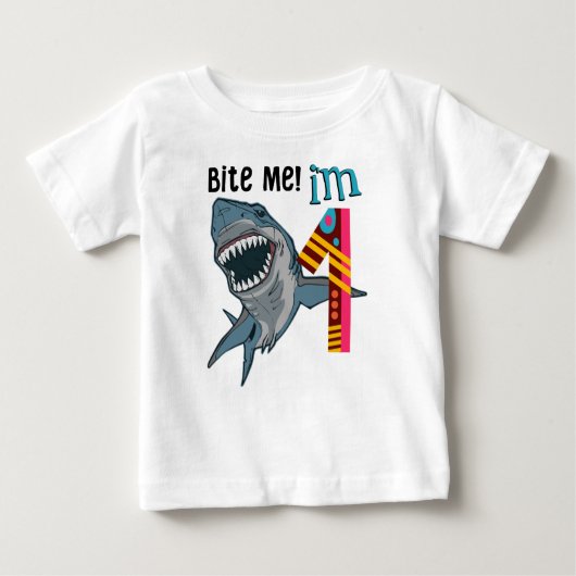 Thème de requin Premier anniversaire T-shirt enfan (Devant)
