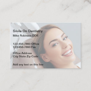 Thème de sourire Dentiste Cartes de visite