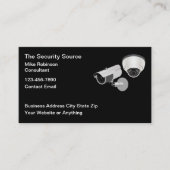 Thème de surveillance de la sécurité Cartes de vis (Devant)