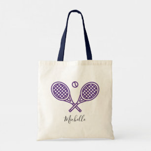 Thème de tennis Girl violet Sac fourre-tout Monog