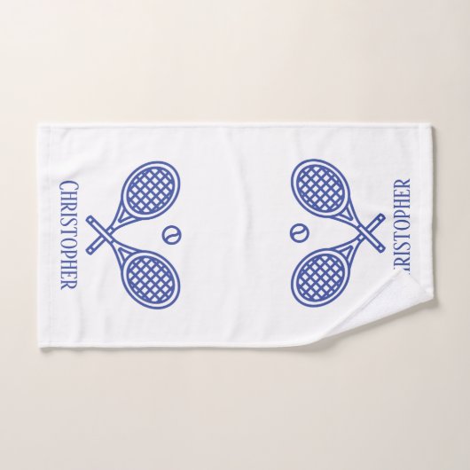 Thème de tennis Nom monographique (Serviette à main)
