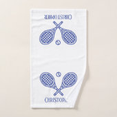 Thème de tennis Nom monographique (Serviette à main)