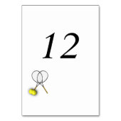 Thème de tennis Numéro de table Cartes (Dos)