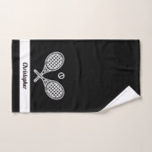 Thème de Tennis Personnalisé Nom Monogramme Tennis (Serviette à main)