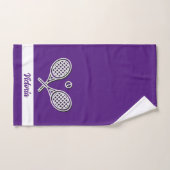 Thème de Tennis Personnalisé Nom Monogramme Tennis (Serviette à main)