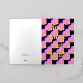 Thème de tennis Valentine Foil Carte de vacances (Mise à l'extérieur)