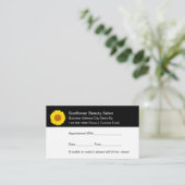 Thème de tournesol joyeux Beauté Cartes de rendez- (Debout devant)