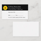 Thème de tournesol joyeux Beauté Cartes de rendez- (Devant / Derrière)