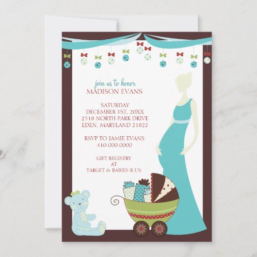 Thème de vacances Baby Shower Invitations {Baby Bo (Devant)