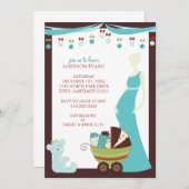 Thème de vacances Baby Shower Invitations {Baby Bo (Devant / Derrière)