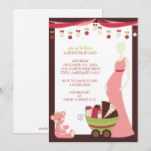 Thème de vacances Baby Shower Invitations {Baby Gi (Devant / Derrière)