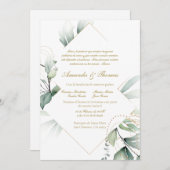 Thème de verdure faire-part de mariage espagnole (Devant / Derrière)