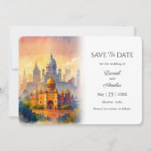 Thème de voyage Mariage Save The Date | Mumbai Ind (Devant)