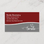 Thème Dentiste Nomination Cartes de visite (Devant)