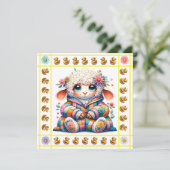 Thème des bébés animaux précieux - Invitation (Debout devant)