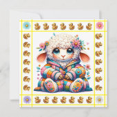 Thème des bébés animaux précieux - Invitation (Devant)