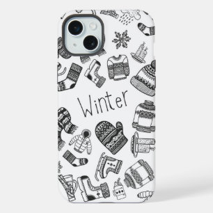 Thème d'hiver motif contour iPhone / coque ipad